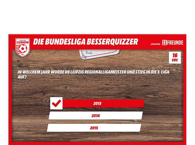 Beispiel Quizfragen Screen der umgesetzten Besserquizzer Quiz App für Permedia