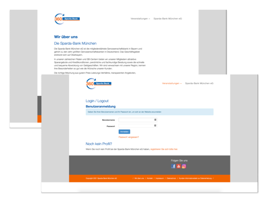 Umgesetzte Sparda360 Website
