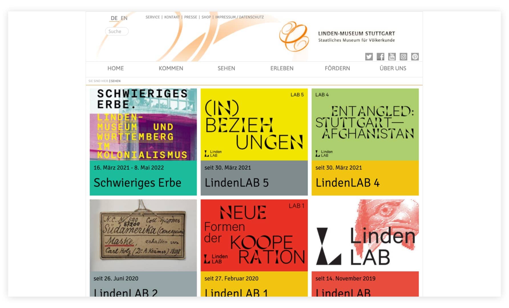 Referenz Linden Museum Website Slider 1
