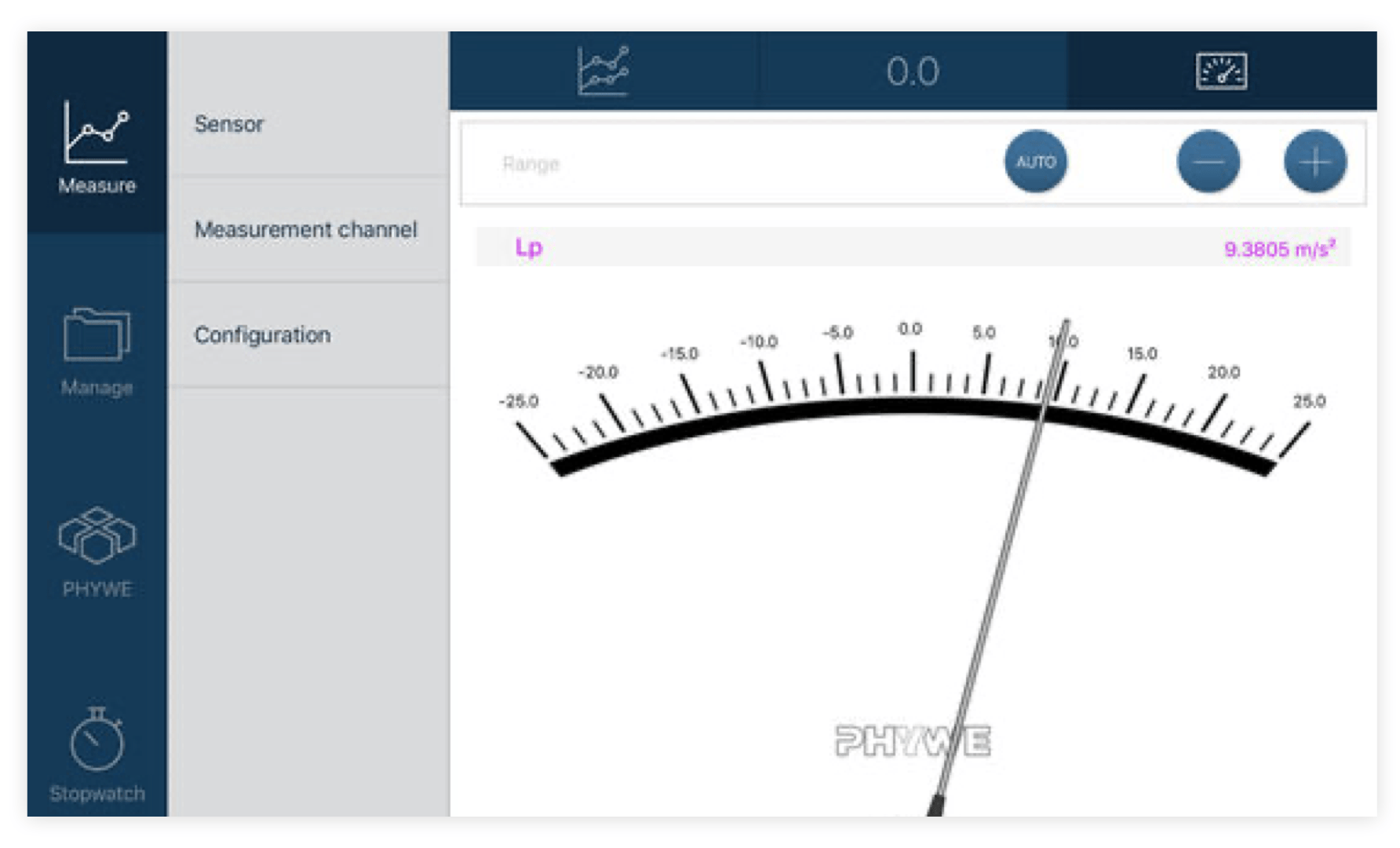 Referenz Phywe measure App Slider 3